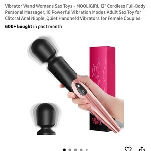 Black and Pink Cordless Personal Massager
